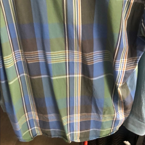 Lucky Brand Blue and Green Casual Button Down Shirt - Picture 8 of 9